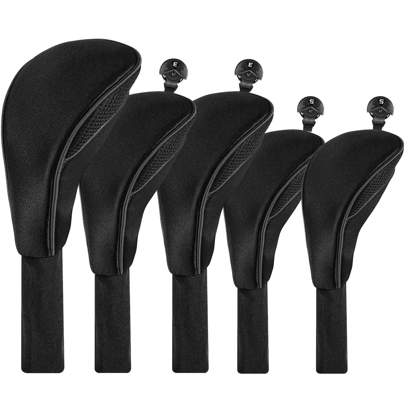 Golf Equipment Organizer - 5pcs Golf Club Head Covers for