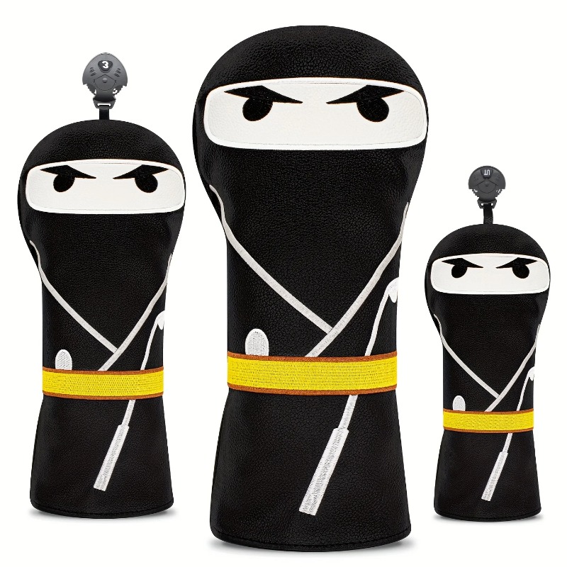 Headcover Driver - Samurai Pattern Black Golf Club Head