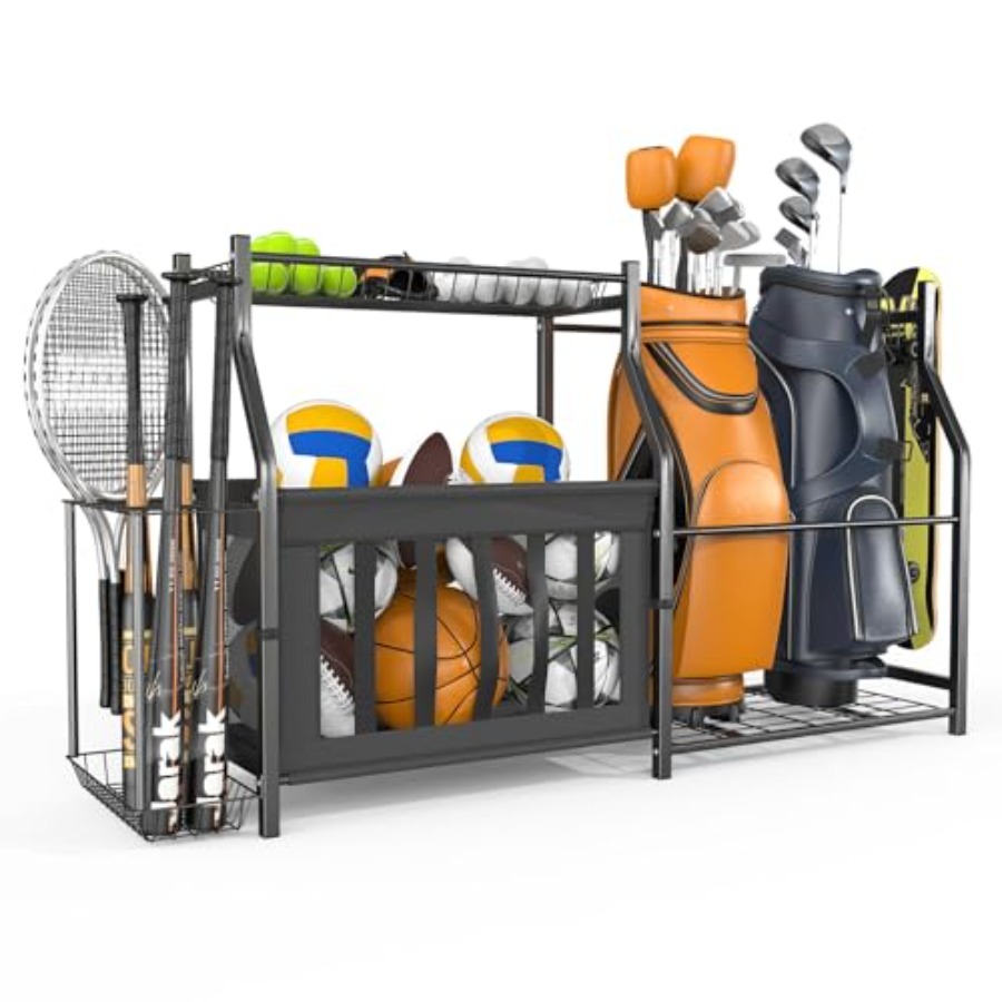 Golf Equipment Organizer For Garage - Garage Sports Equipment Organizer Ball Storage