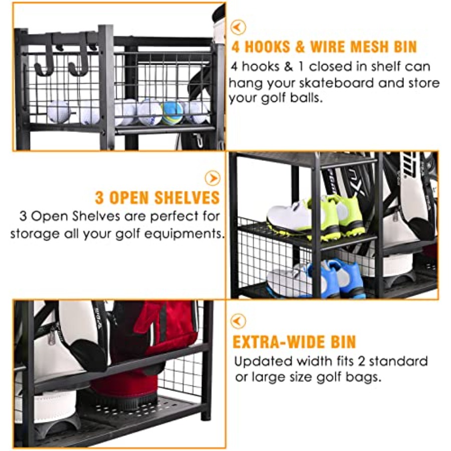 Golf Bag Garage Storage Organi - Golf Equipment Organizer For Garage のレビューと価格