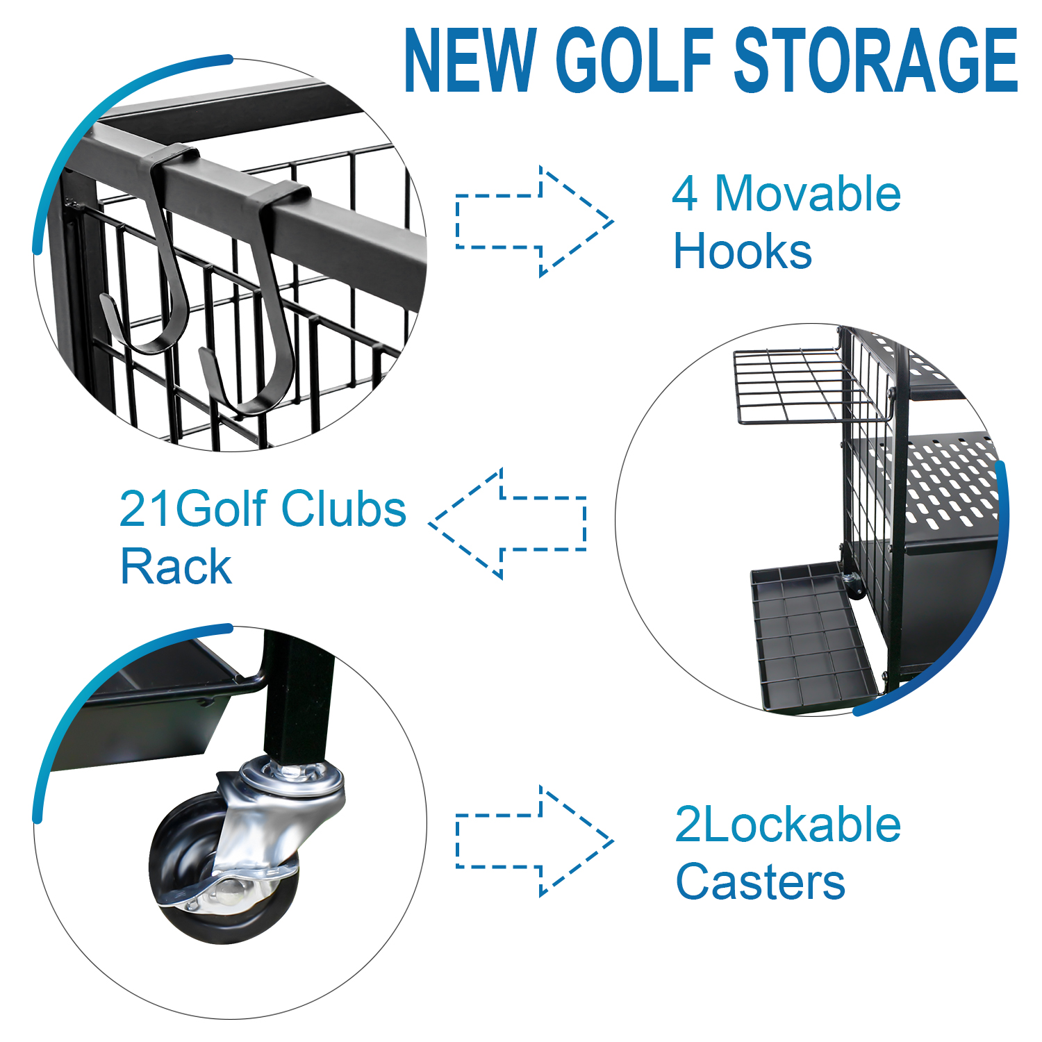 Golf Bag Storage Garage Organi - Golf Equipment Organizer For Garage のレビューと価格
