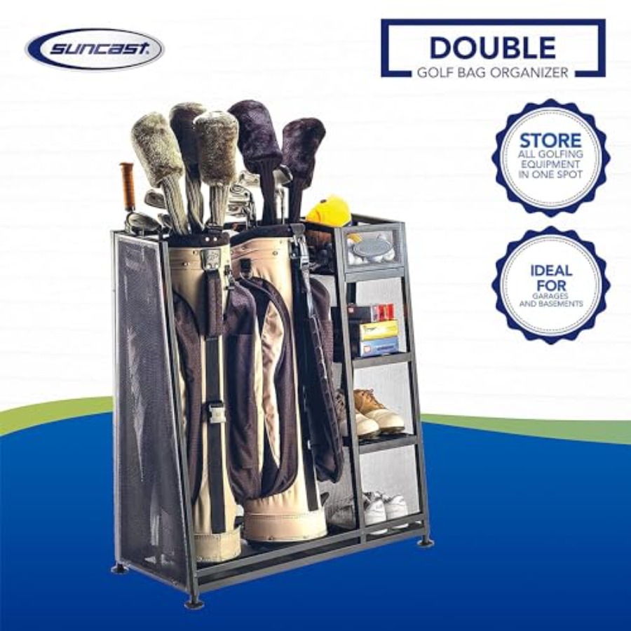 Heavy-duty metal golf bag and  - Golf Equipment Organizer For Garage のレビューと価格