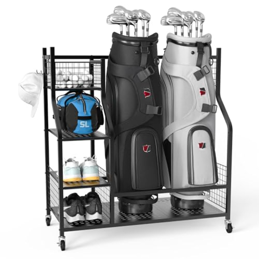 Golf Bag Storage Garage Organi - Golf Equipment Organizer For Garage のレビューと価格
