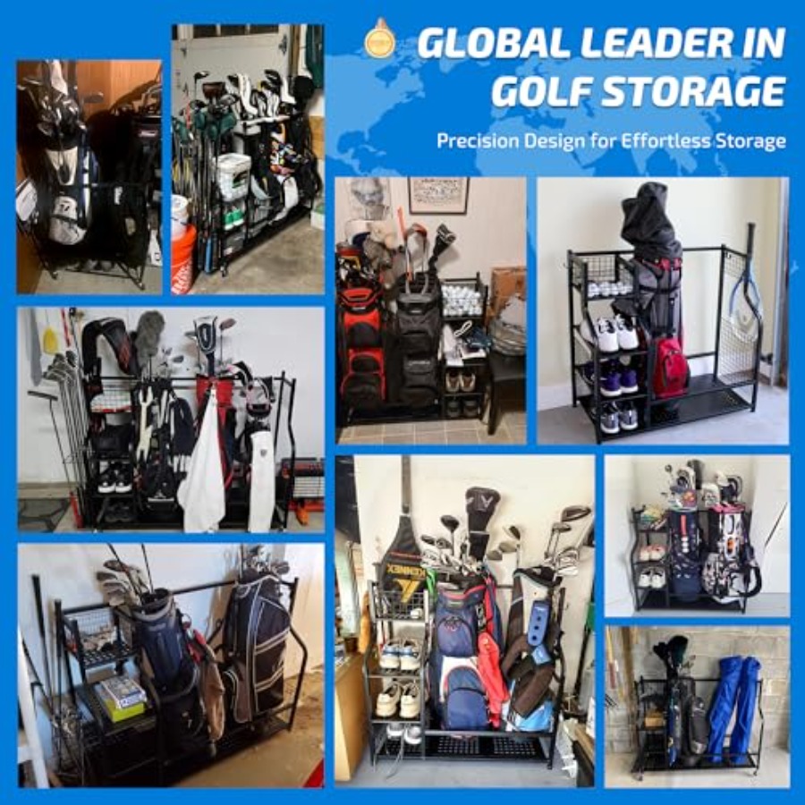 Golf Bag Storage Garage Organi - Golf Equipment Organizer For Garage のレビューと価格