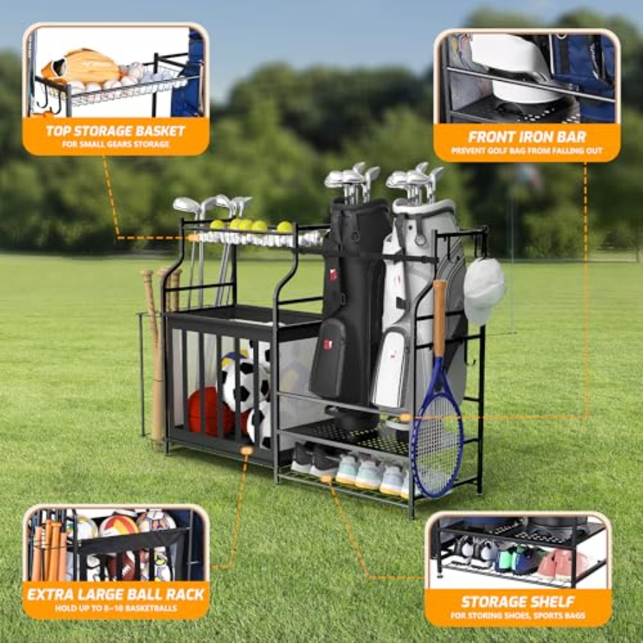 Sports Equipment Organizer Rac - Golf Equipment Organizer For Garage のレビューと価格
