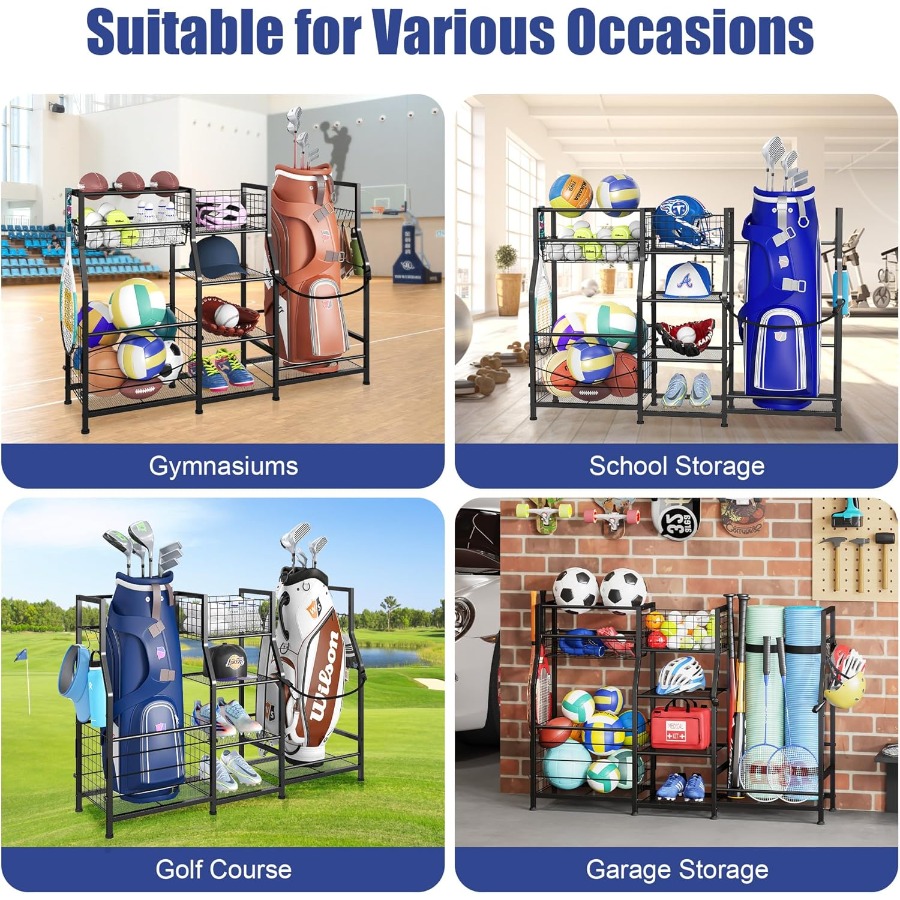 Golf Bag Stand Garage Storage  - Golf Equipment Organizer For Garage のレビューと価格
