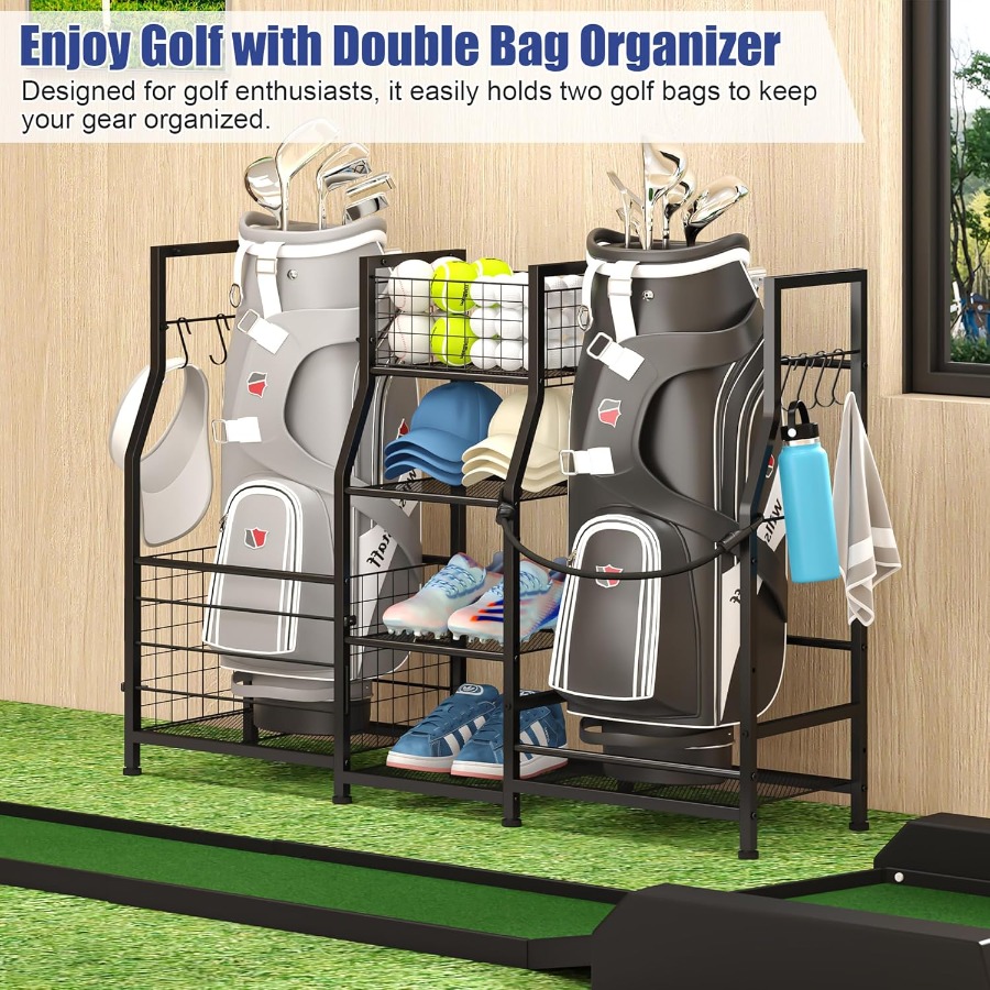 Golf Bag Stand Garage Storage  - Golf Equipment Organizer For Garage のレビューと価格