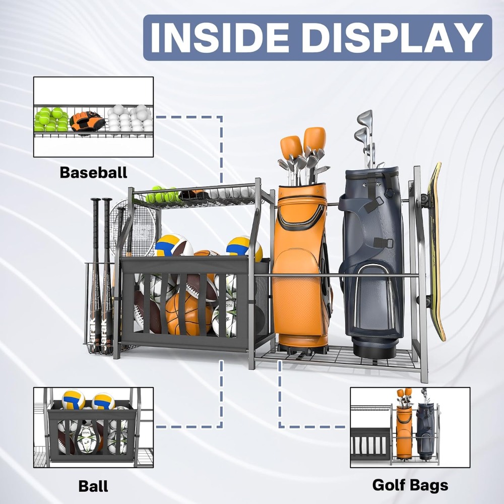 Garage Sports Equipment Organi - Golf Equipment Organizer For Garage のレビューと価格