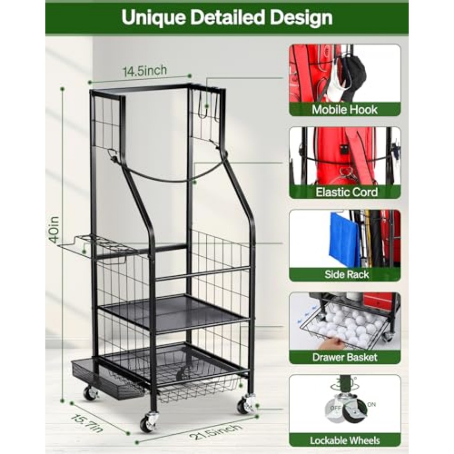 Golf Bags Storage Garage Organ - Golf Equipment Organizer For Garage のレビューと価格