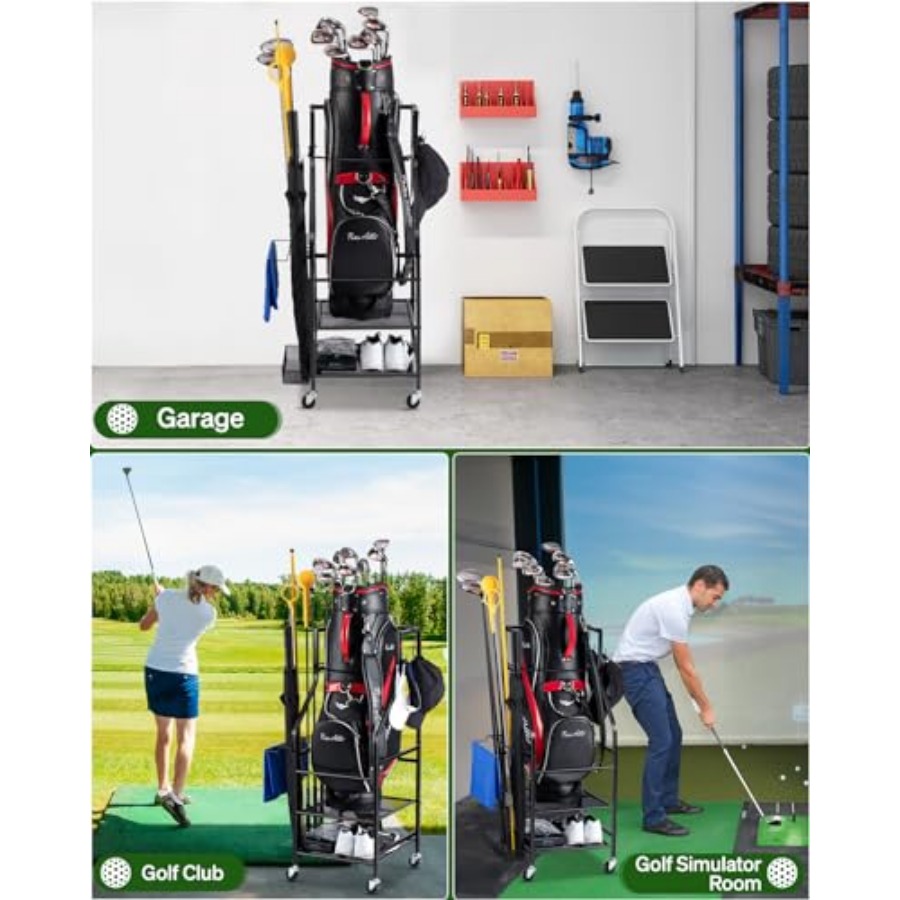 Golf Bags Storage Garage Organ - Golf Equipment Organizer For Garage のレビューと価格