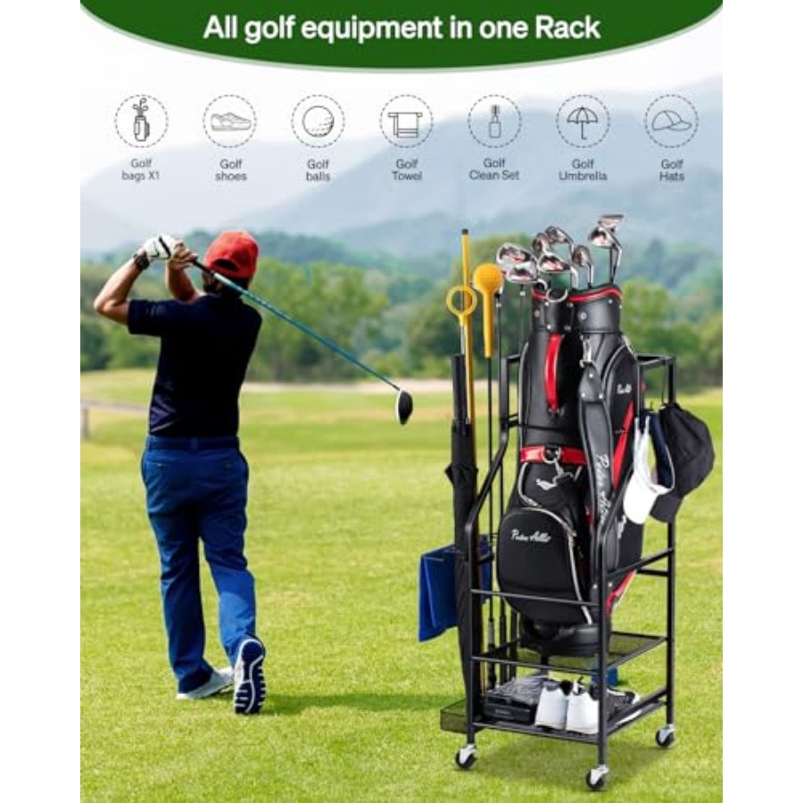Golf Bags Storage Garage Organ - Golf Equipment Organizer For Garage のレビューと価格