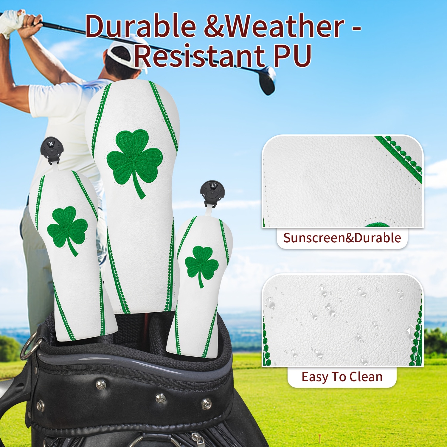 1pc/4pcs Golf Club Head Covers - Headcover Driver のレビューと価格