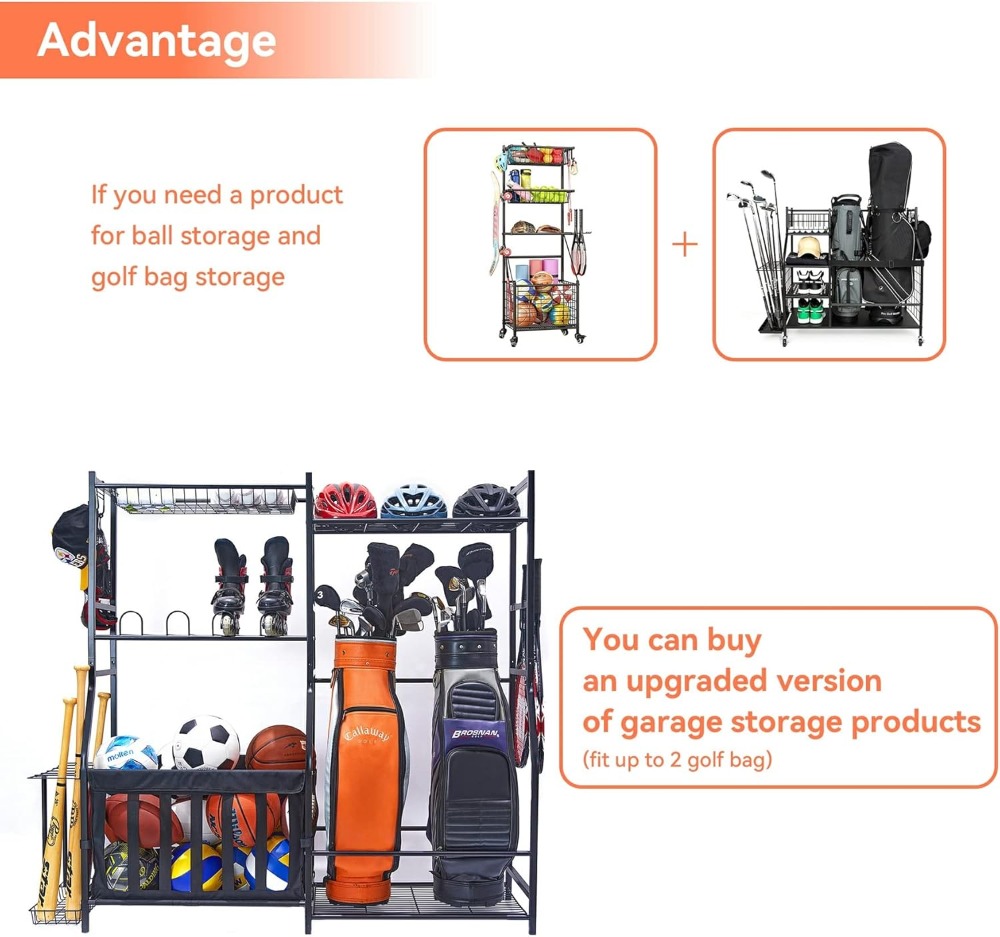 Garage Sports Equipment Organi - Golf Equipment Organizer For Garage のレビューと価格