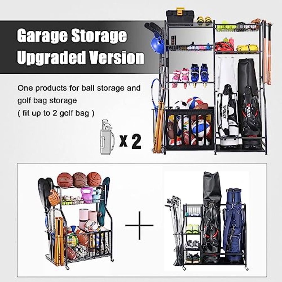 Garage Sports Equipment Storag - Golf Equipment Organizer For Garage のレビューと価格