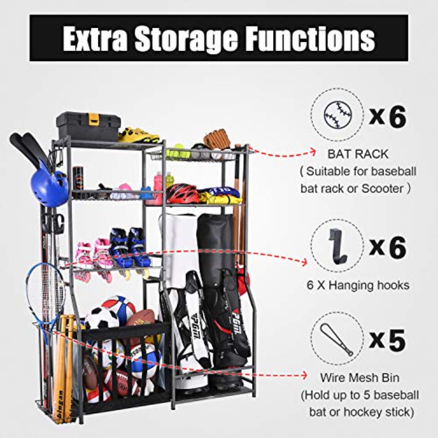 Garage Sports Equipment Storag - Golf Equipment Organizer For Garage のレビューと価格