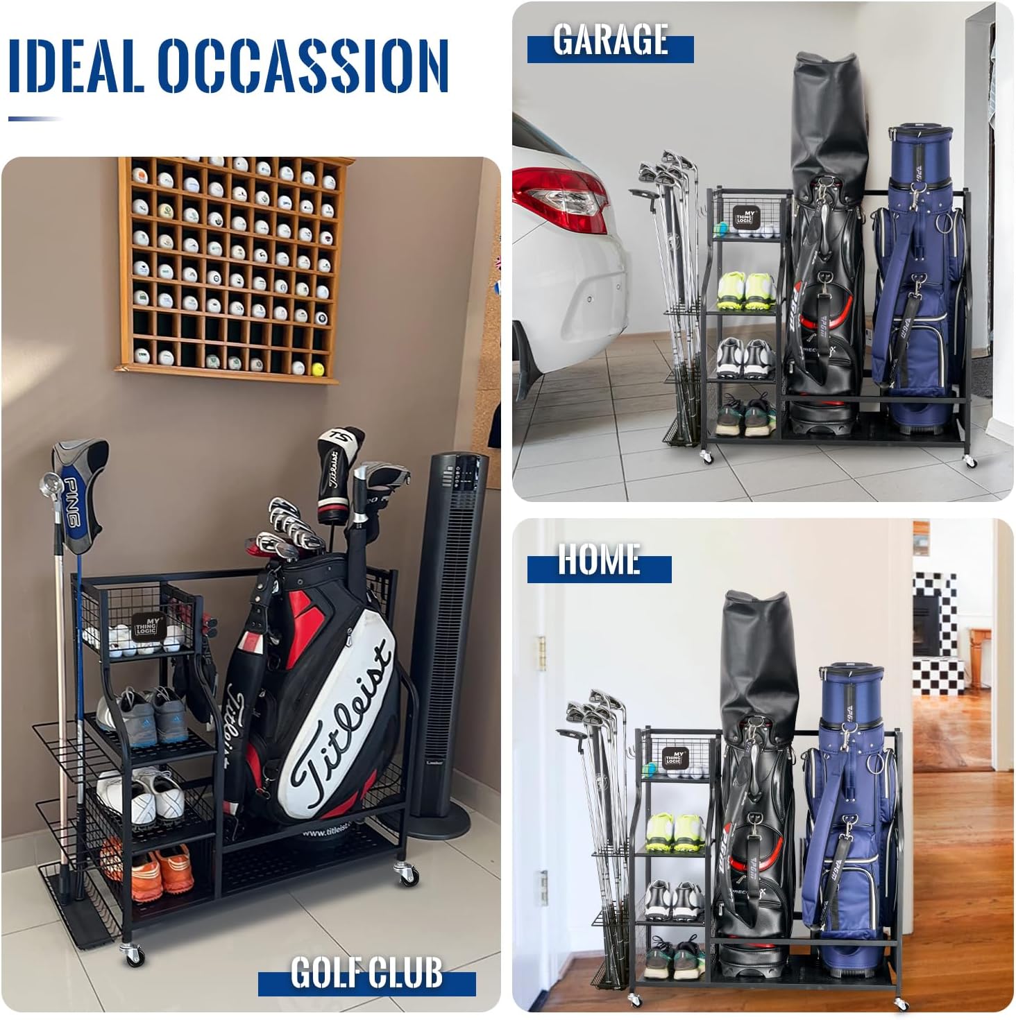 Golf Storage Garage Organizer, - Golf Equipment Organizer For Garage のレビューと価格