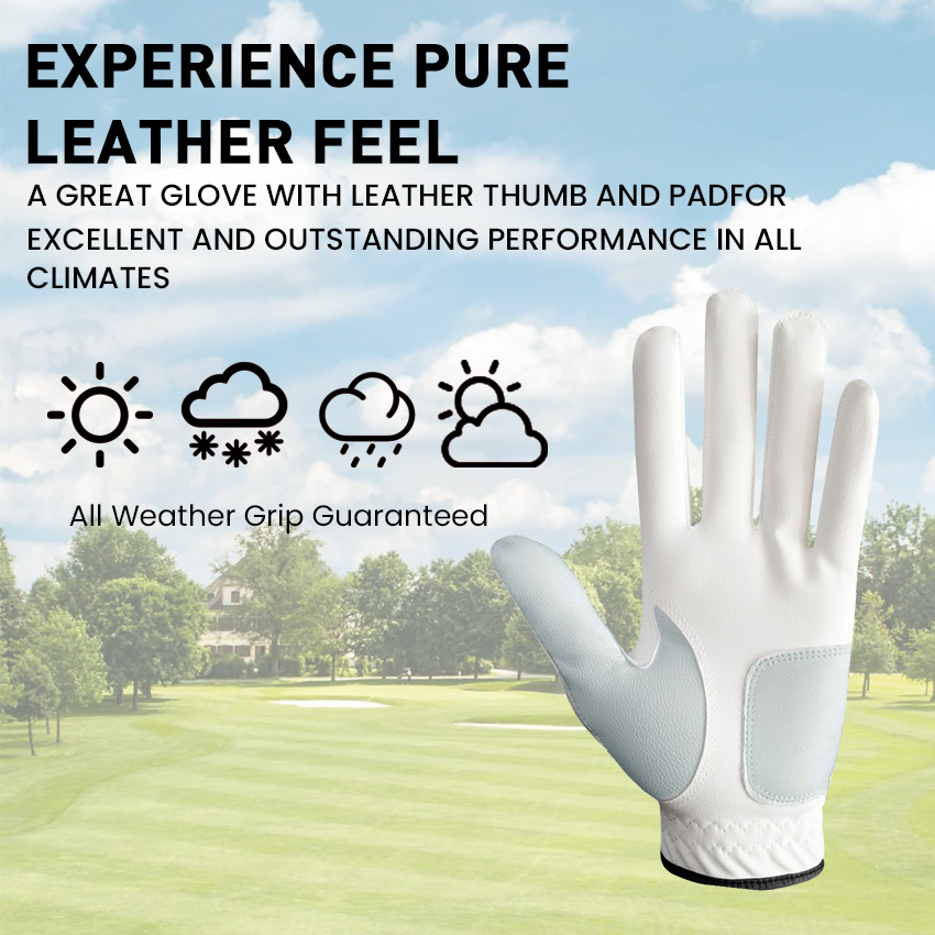 5 Pcs Golf Gloves Men Leather  - Golf Equipment For Sale のレビューと価格