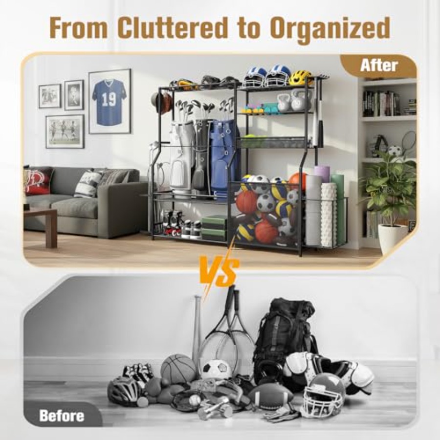Garage Sports Equipment Organi - Golf Equipment Organizer For Garage のレビューと価格