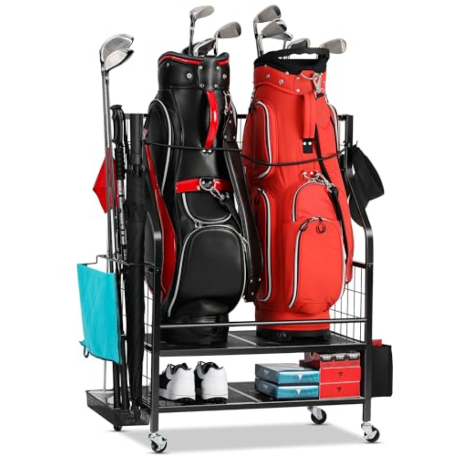 Golf Bag Storage Garage Organi - Golf Equipment Organizer For Garage のレビューと価格