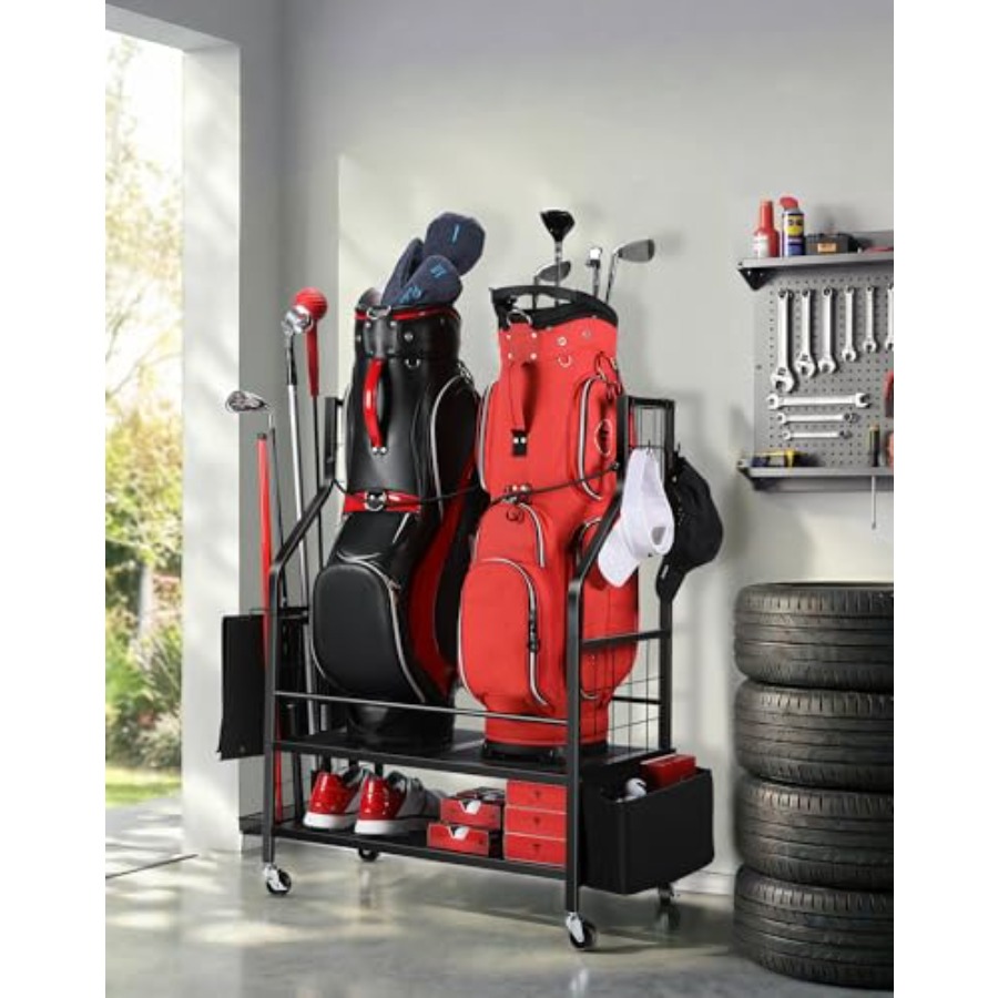 Golf Bag Storage Garage Organi - Golf Equipment Organizer For Garage のレビューと価格