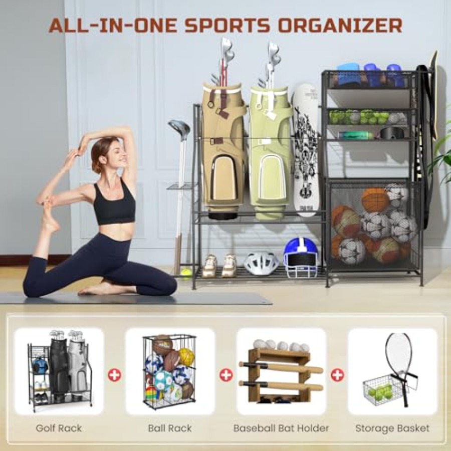Garage Sports Equipment Organi - Golf Equipment Organizer For Garage のレビューと価格