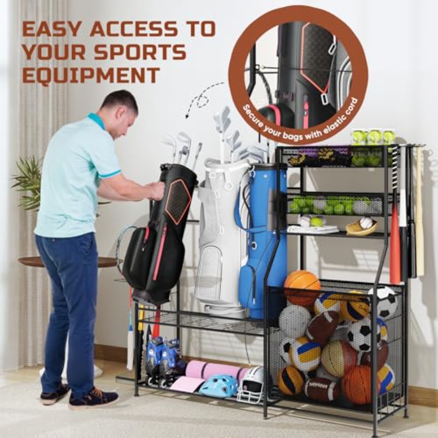 Garage Sports Equipment Organi - Golf Equipment Organizer For Garage のレビューと価格