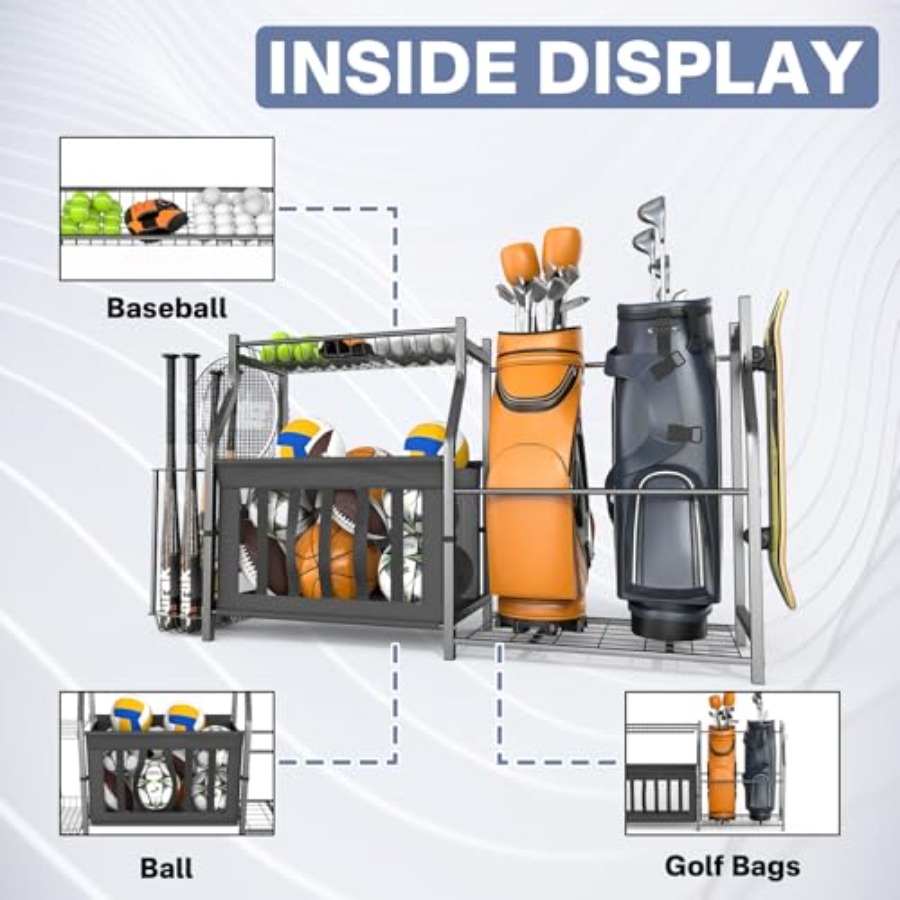 Garage Sports Equipment Organi - Golf Equipment Organizer For Garage のレビューと価格