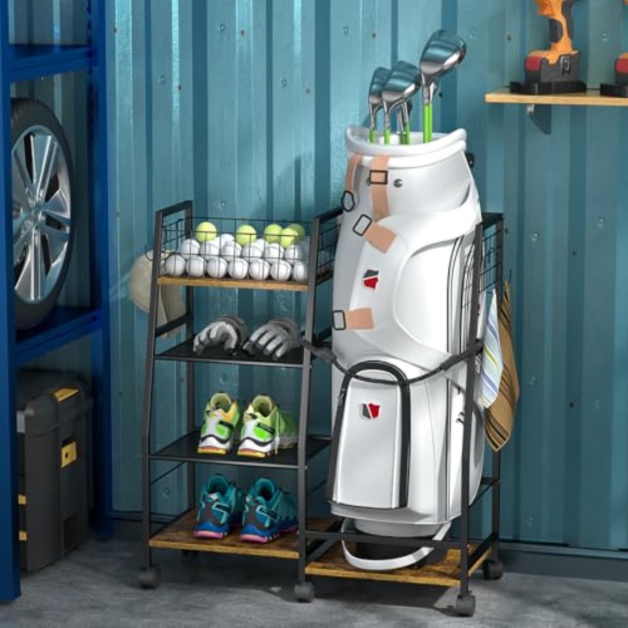 Golf Bag Garage Storage Rack w - Golf Equipment Organizer For Garage のレビューと価格